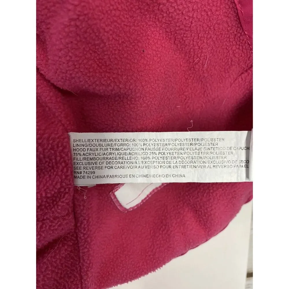 Weatherproof Baby Snow Pants Bibs and Jacket Pink 24 months Ruffled Puffer Coat